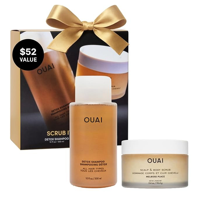 OUAI Scrub It All A-OUAI Holiday Hair Care Kit - Clarifying Shampoo & Exfoliating Body Scrub Duo ... | Amazon (US)