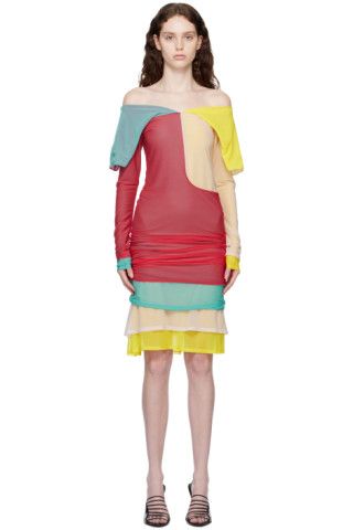 Kiko Kostadinov - Multicolor Mora Midi Dress | SSENSE
