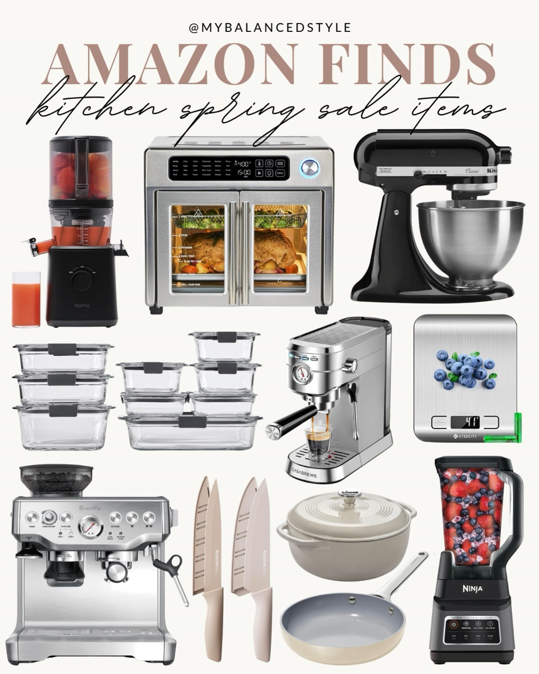 Amazon spring deals kitchen essentials

everyday kitchen must haves
nonstick cookware set
high quality chef knives
meal prep storage containers
kitchen organization tools
small countertop appliances
glass food storage jars
cutting boards and prep tools
kitchen cleaning essentials

#LTKHome #LTKSeasonal #LTKSaleAlert