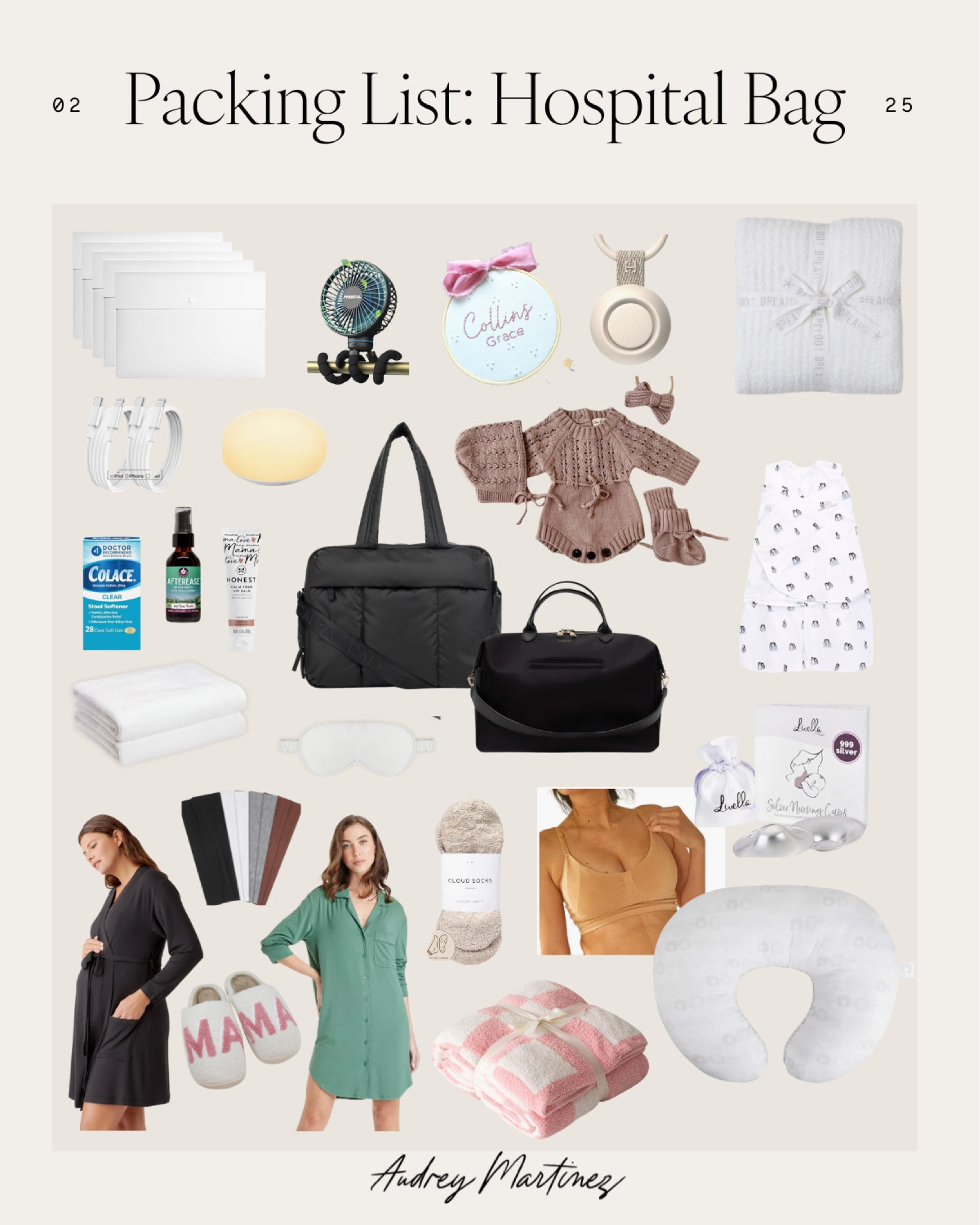 Hospital bag packing list! Items for postpartum, nursery, and baby girl’s first couple of days! 

#LTKBaby #LTKBump