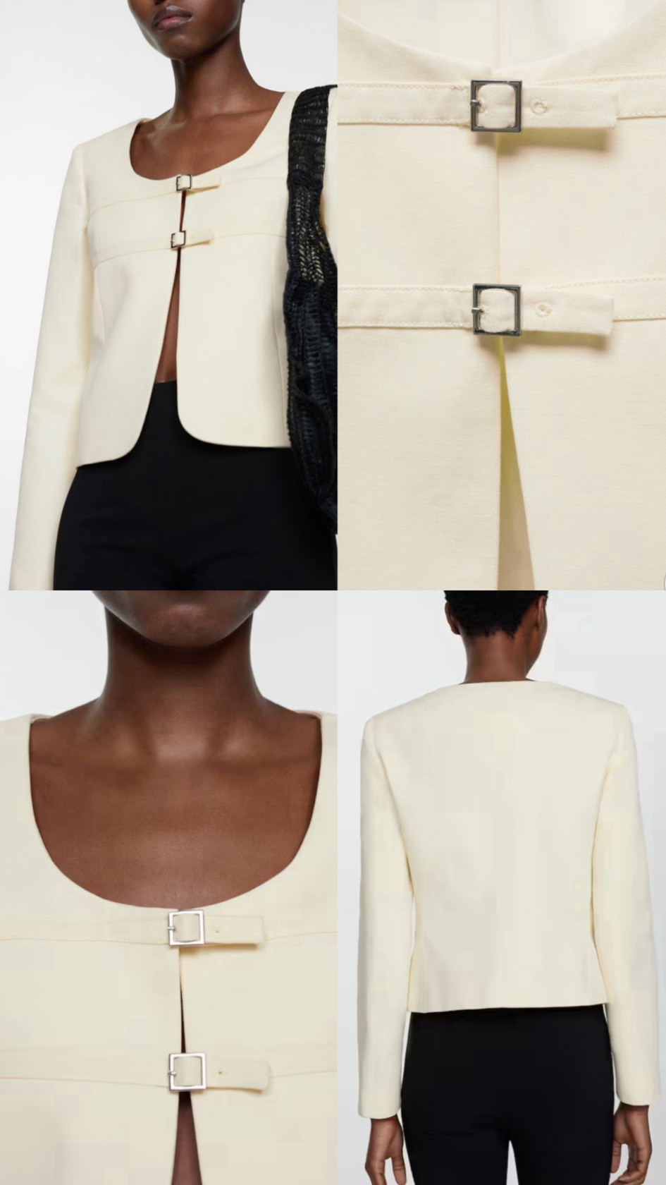 Double buckle jacket. 
Cotton and linen mix. Short design. Long sleeve. Double buckle closure.
Mango outfit idea under £100. Affordable fashion.  Wardrobe staple. Timeless. Gift guide idea for her. Luxury, elegant, clean aesthetic, chic look, feminine fashion, trendy look, workwear, office. 




#LTKluxury #LTKmodest #LTKworkwear