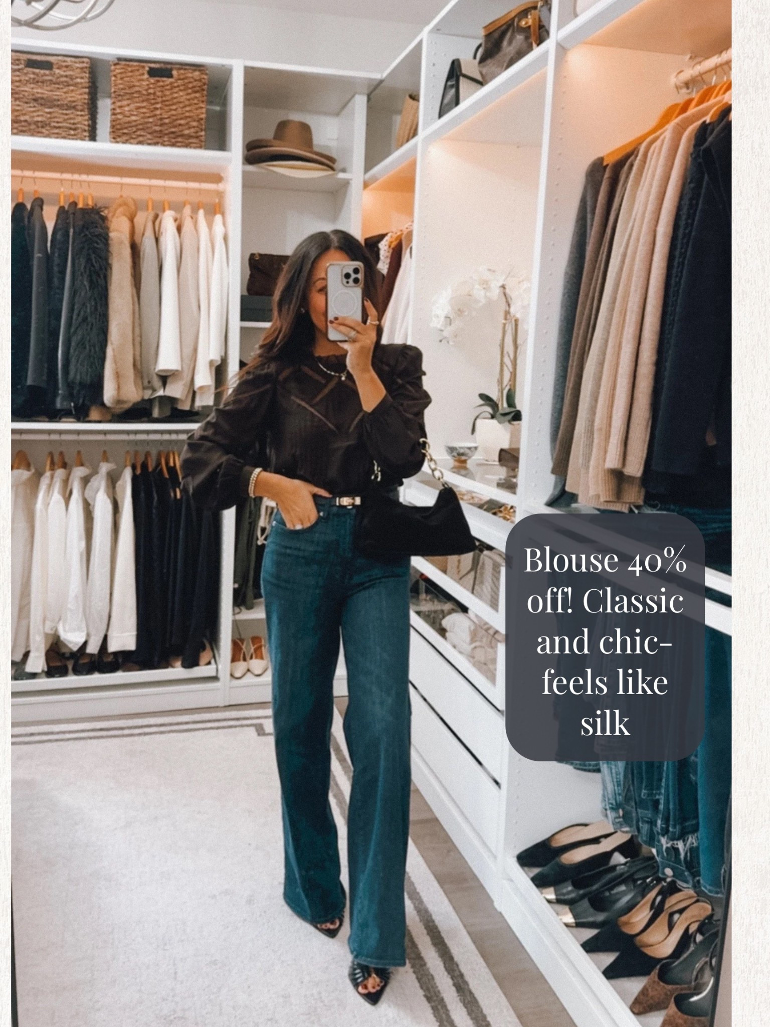 Obsessed with this blouse 👏🏽 classy vibes fits tts- currently 40% off 

#LTKFindsUnder100 #LTKootd #LTKSaleAlert