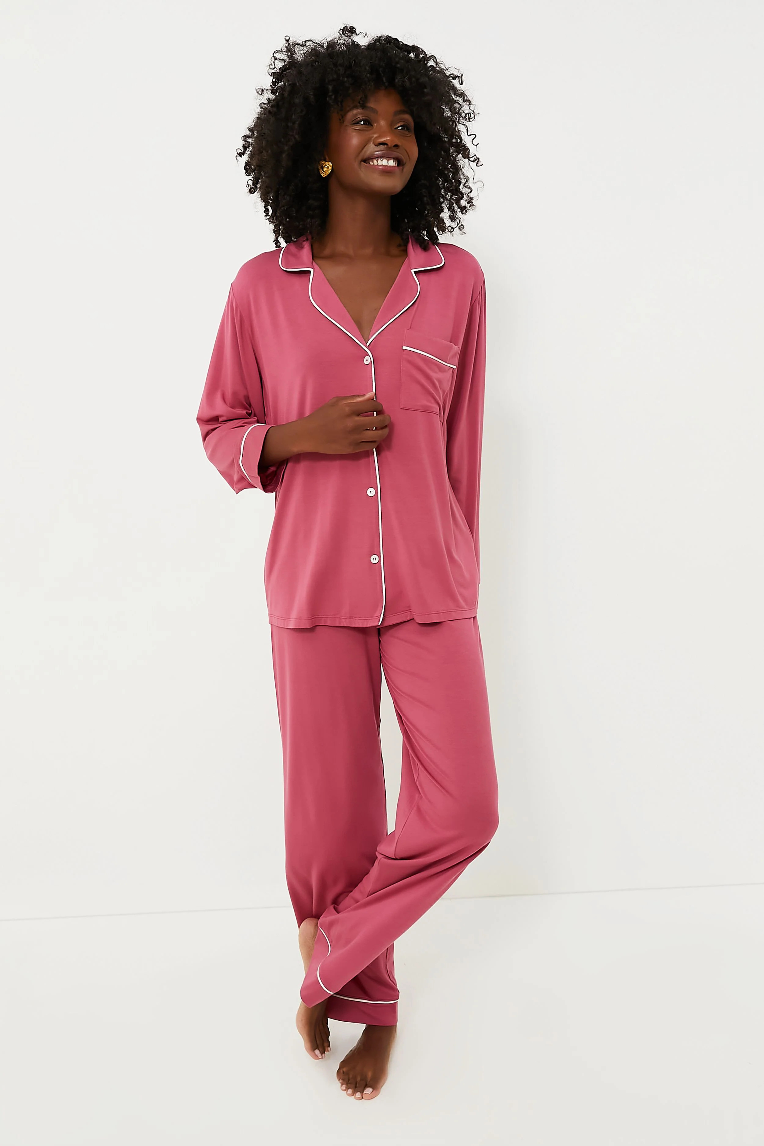 Raspberry Gisele Long PJ Set | Tuckernuck (US)