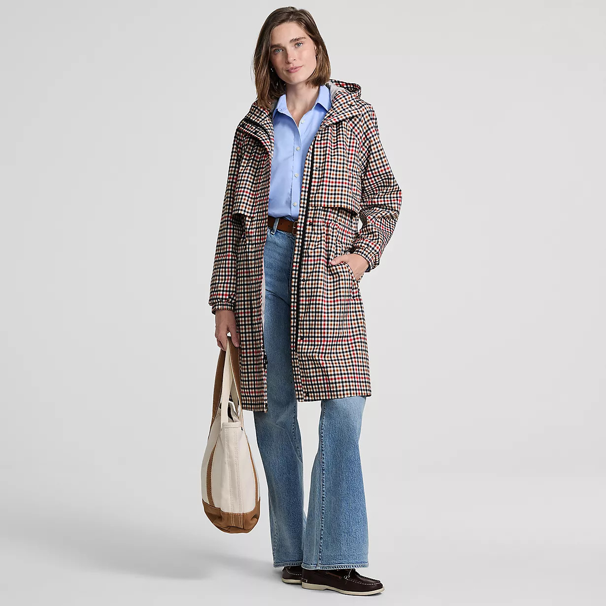 Women's Print Squall Packable Long Raincoat | Lands' End (US)