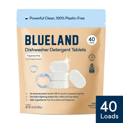 Blueland Fragrance Free Dishwasher Detergent Tablets - 40ct | Target