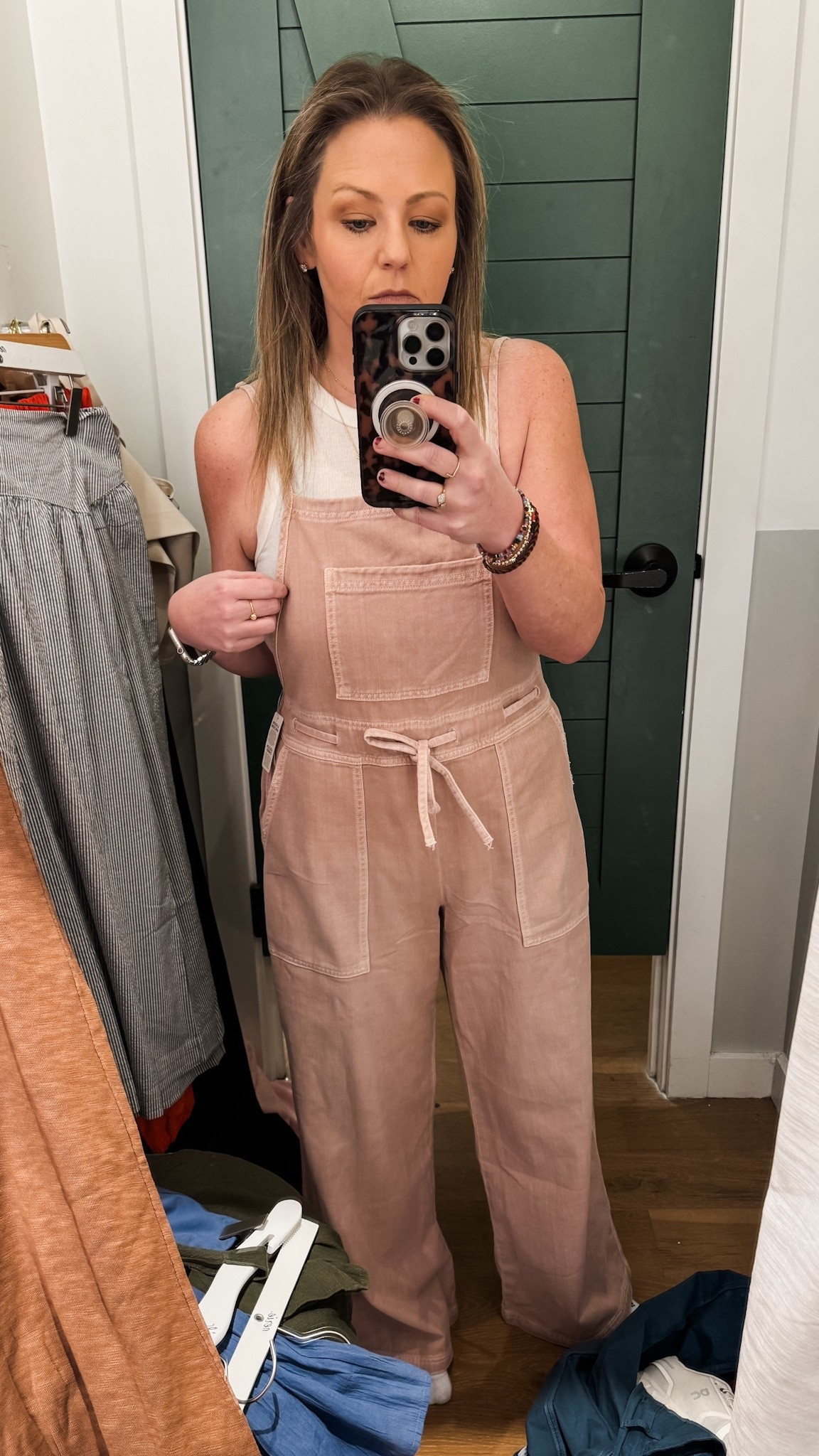 Still obsessed with these overalls! Also
Come in a denim and so soft and flattering.

#LTKOver40 #LTKmomlife #LTKSaleAlert