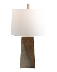 30in Concrete And Wood Table Lamp | TJ Maxx