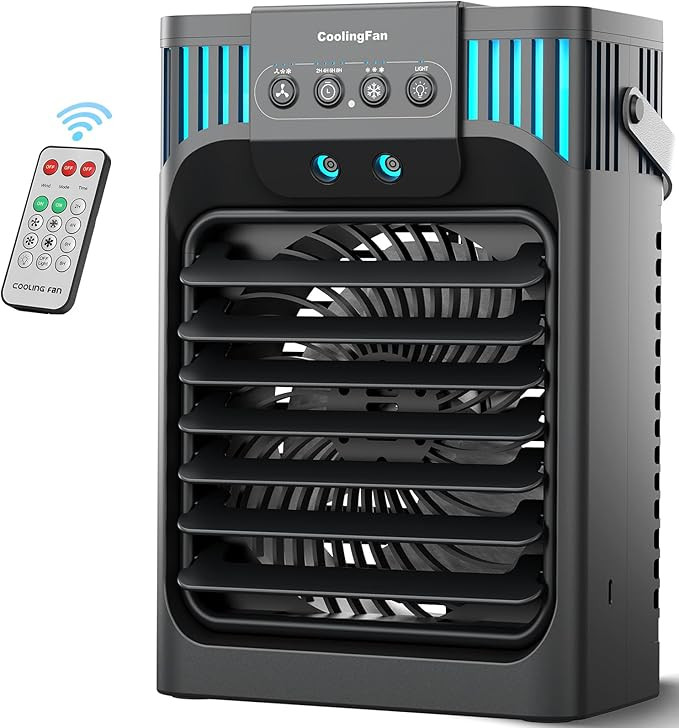 Portable air conditions with remote control, silent with 3 speeds, cooling fan of 1200 ml Persona... | Amazon (US)