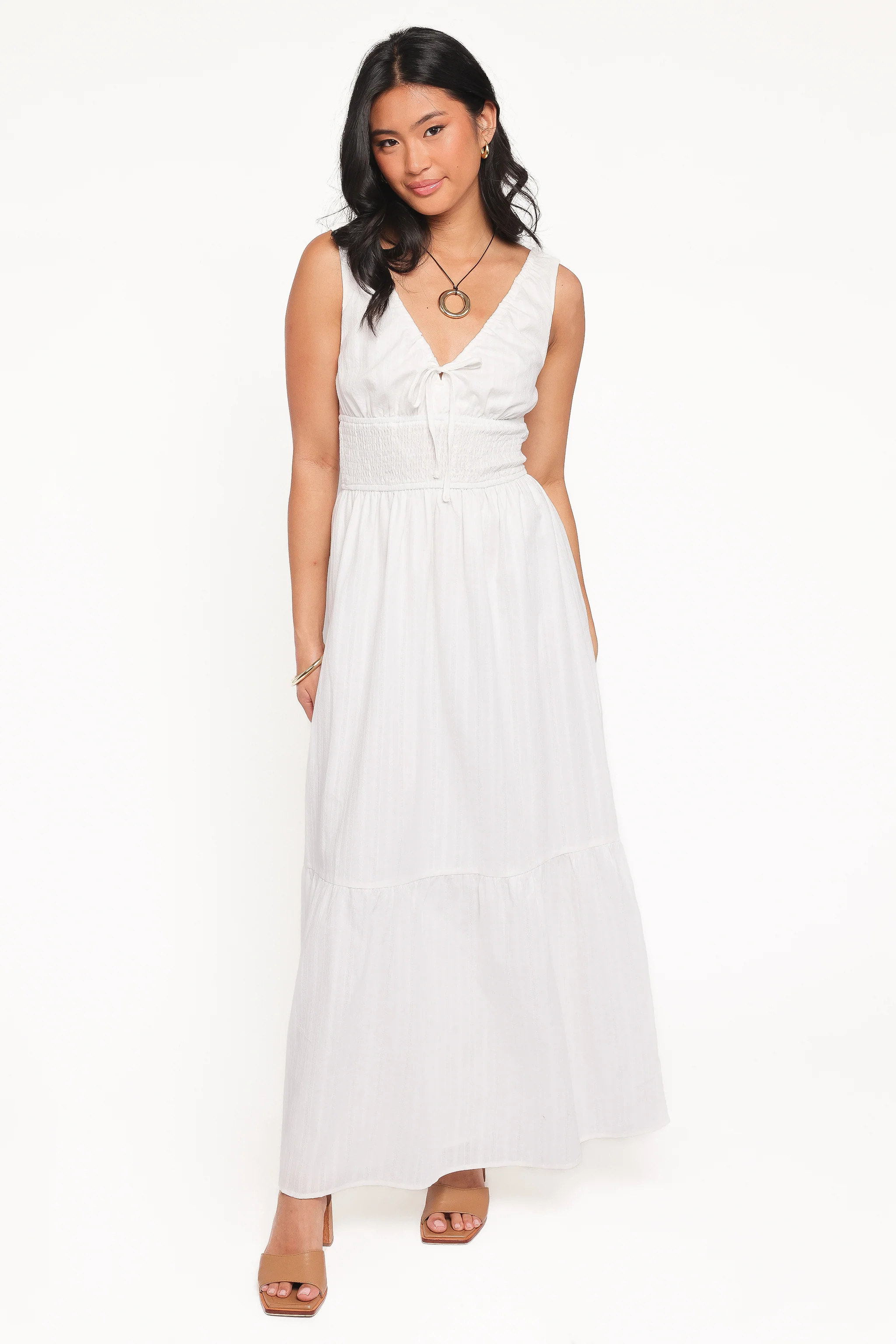 Kayden Maxi Dress - White | Petal & Pup (US)