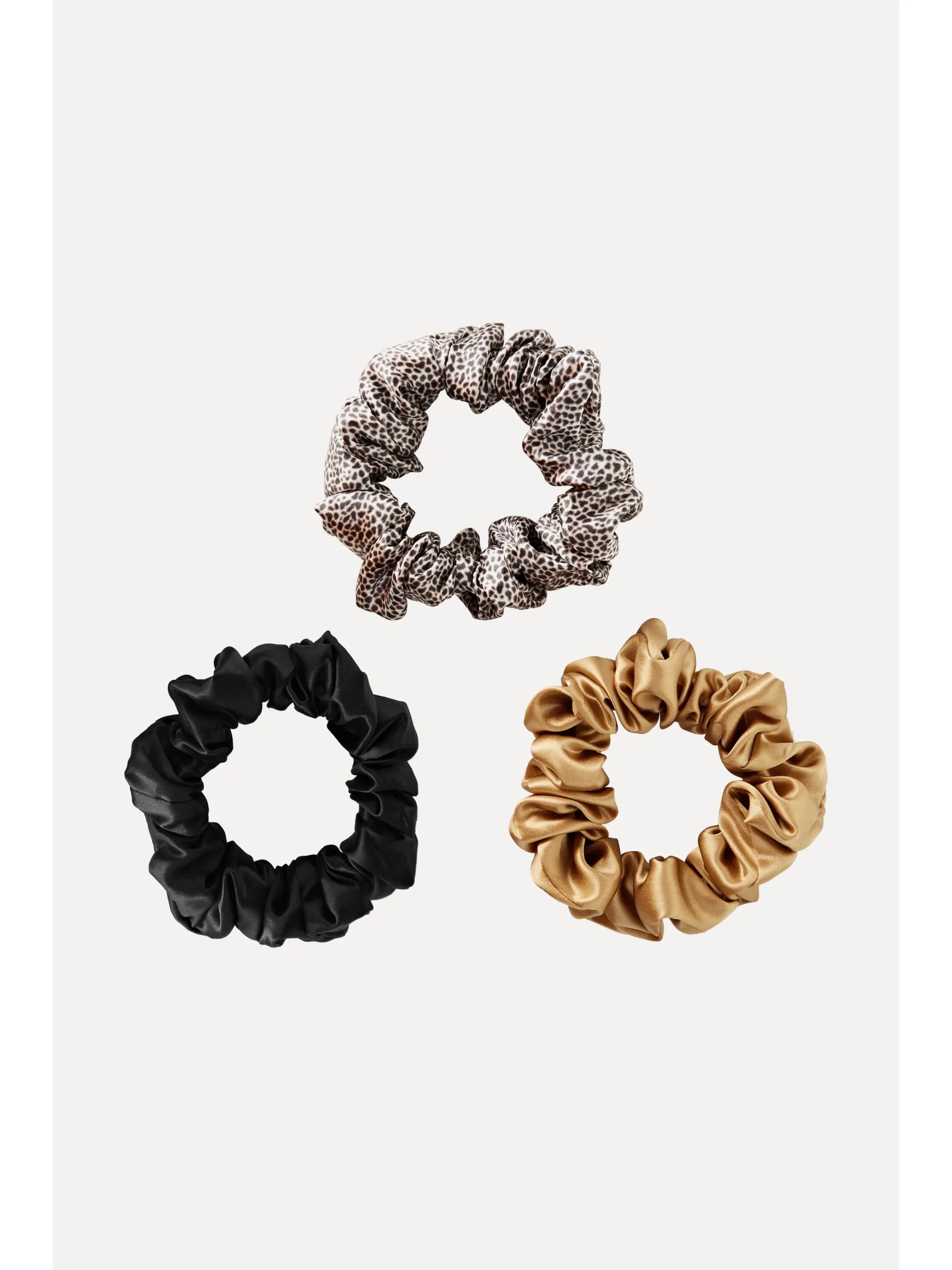 Black Set of three large silk hair ties | Slip | NET-A-PORTER | NET-A-PORTER (US)