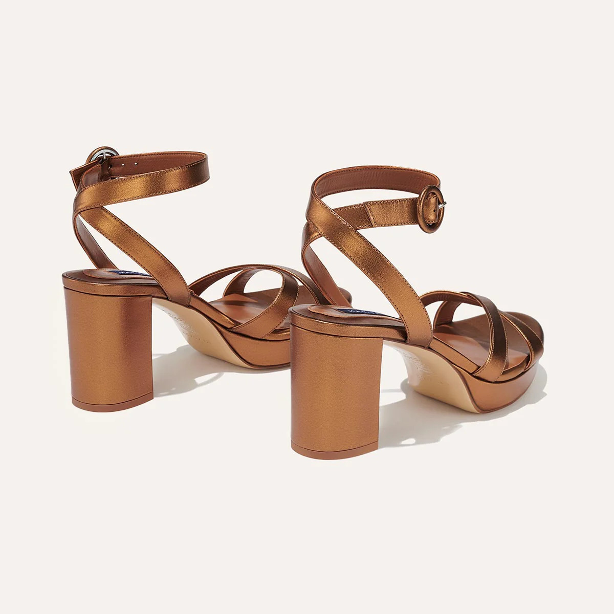 The Platform Sandal - Bronze Nappa | Margaux