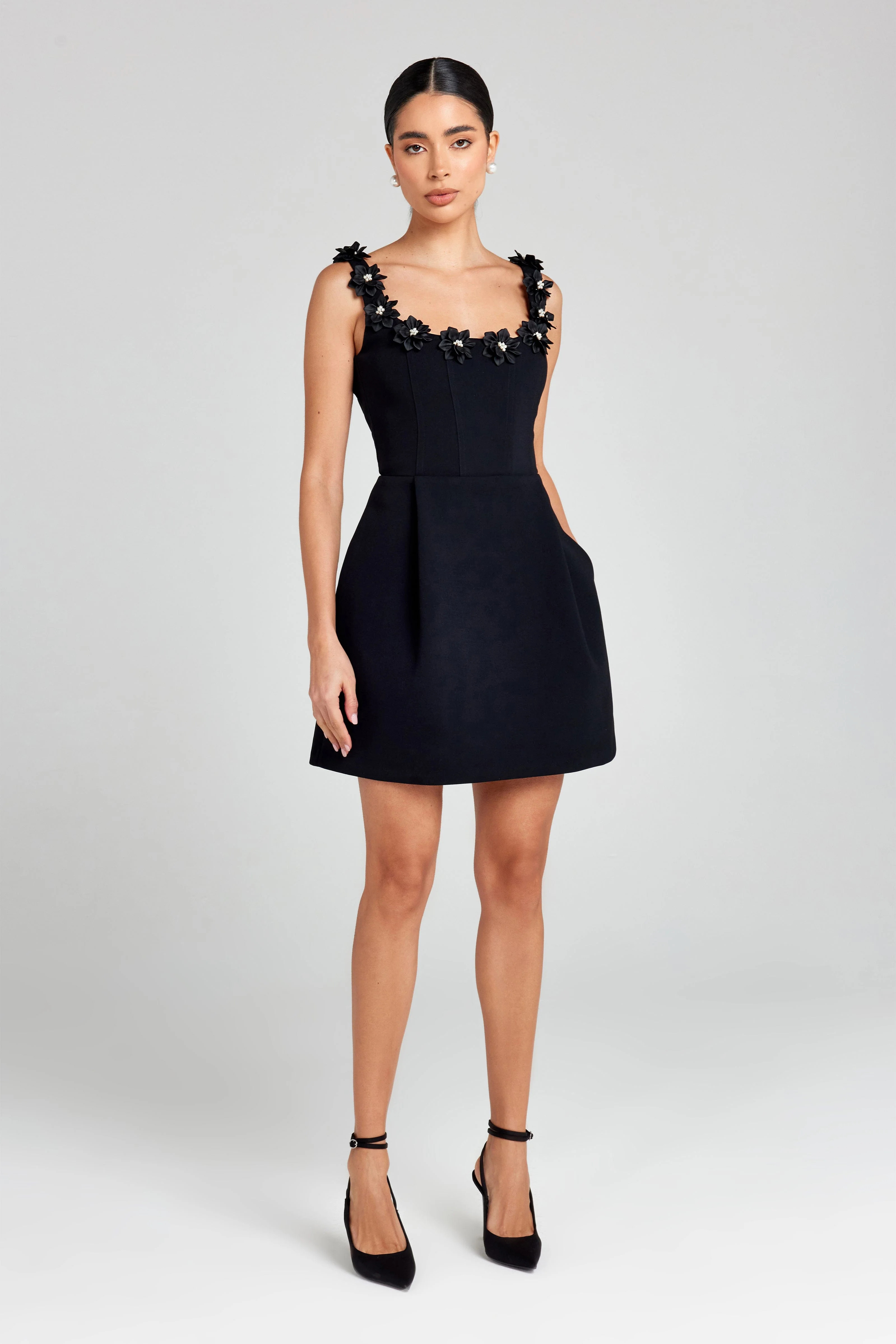 Cindy Black Dress | Nadine Merabi