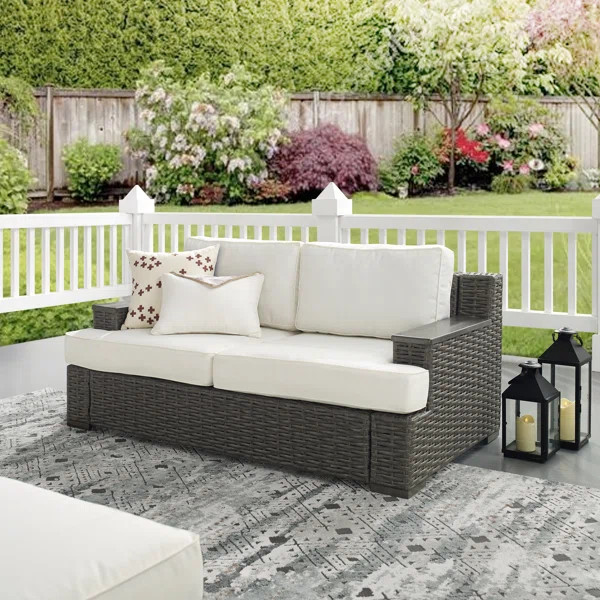 Tondi 61.8'' Wicker Outdoor Loveseat | Wayfair North America