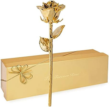 Forever Rose Real 24K Gold Rose, Genuine One of a Kind Rose Hand Dipped in 24K Gold Roses to Last... | Amazon (US)