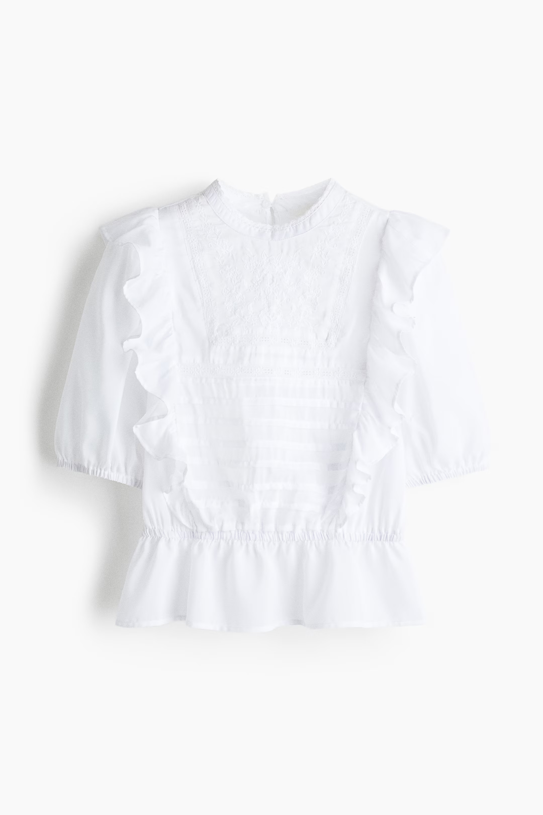 Embroidered blouse - White - Ladies | H&M GB | H&M (UK, MY, IN, SG, PH, TW, HK)