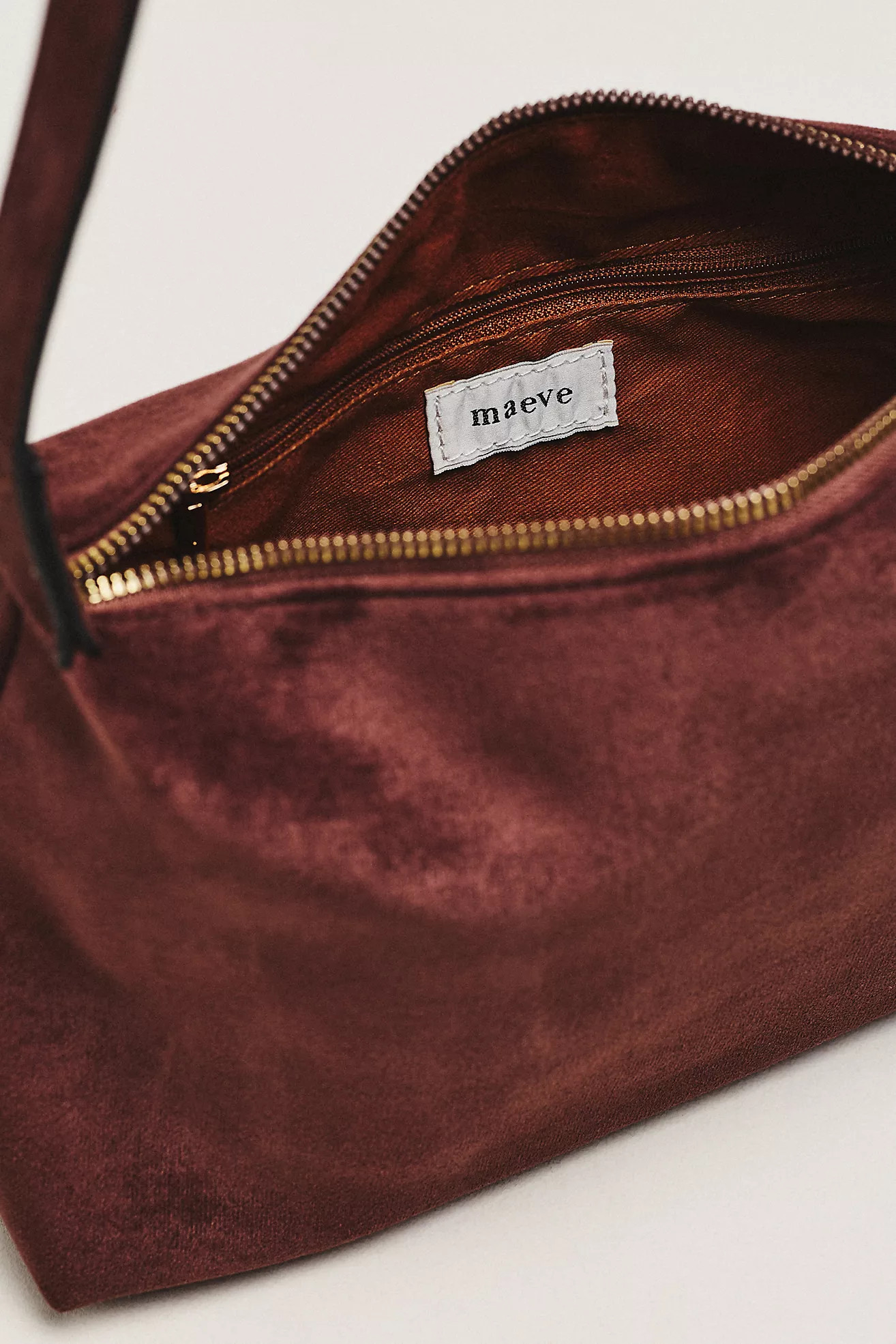 Maeve Faux-Suede Slouchy Shoulder Bag | Anthropologie (US)