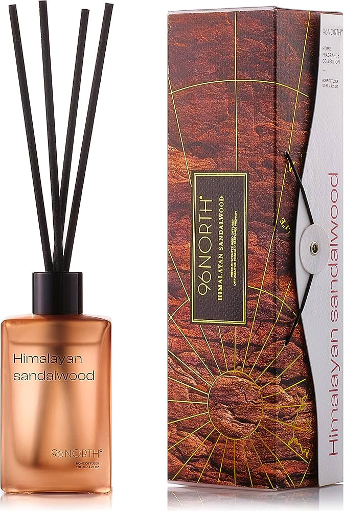 96NORTH Reed Diffuser Set - 4.21 oz (120 ml) Himalayan Sandalwood Scent Diffuser with Sticks - Home  | Amazon (US)