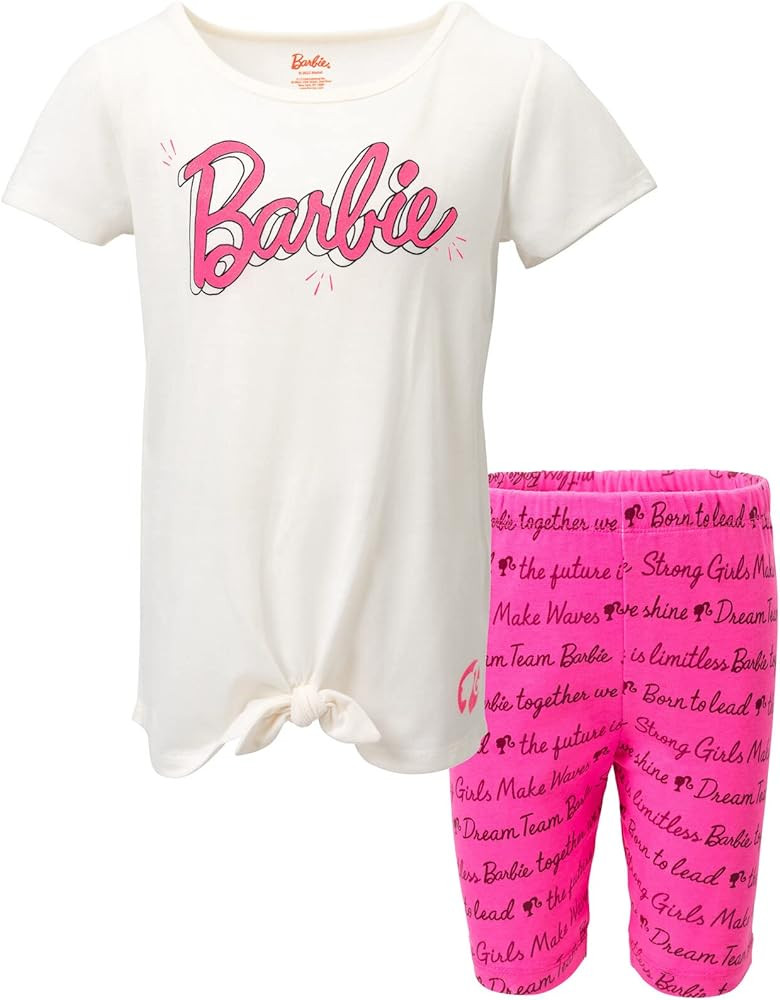 Barbie Graphic T-Shirt And Shorts Outfit Set Modern Girls coordinated outfit | Amazon (US)