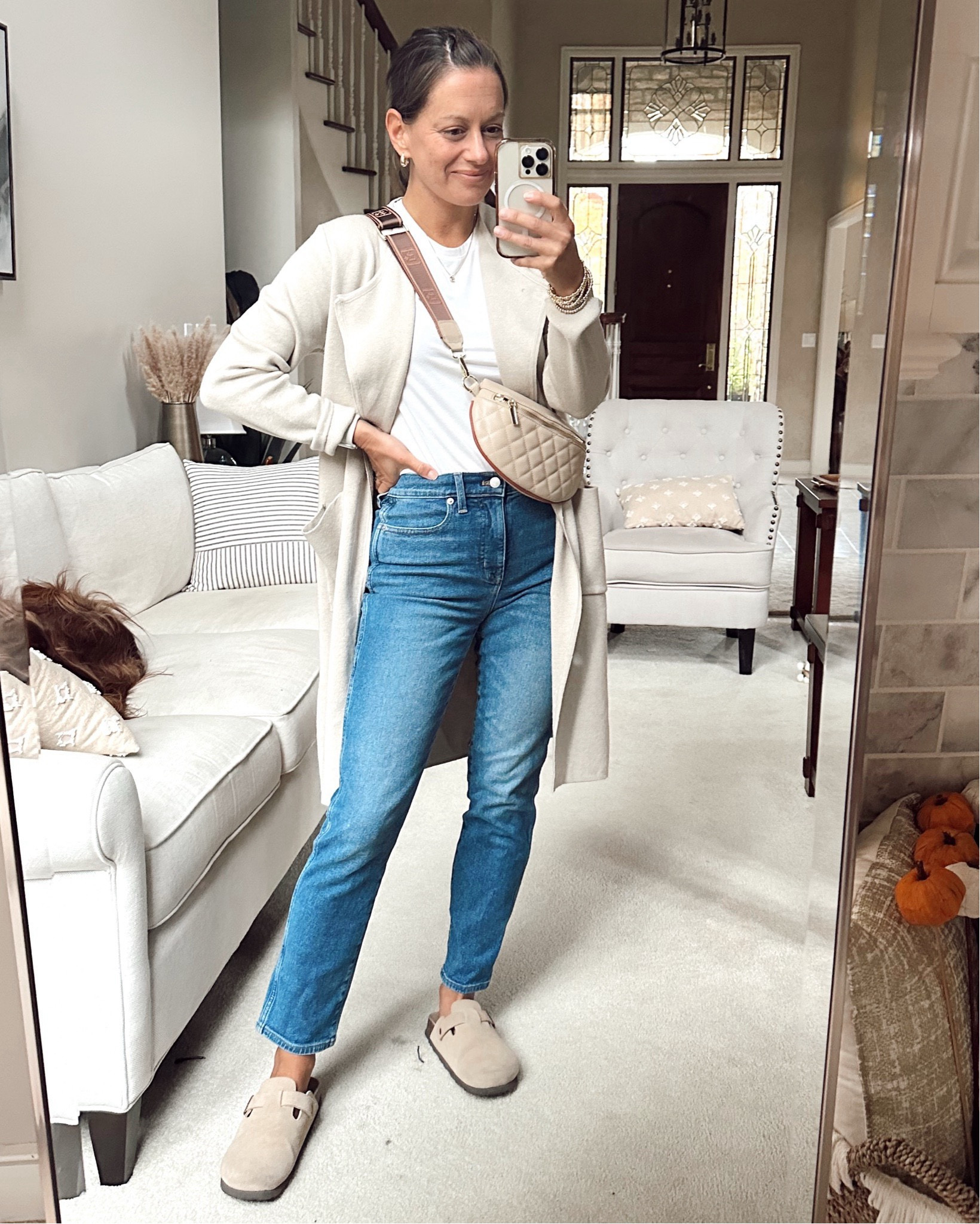 Casual fall outfit with my favorite jeans and coatigan! Jeans run a tad big, everything else is true to size!



#LTKOver40 #LTKFindsUnder50 #LTKStyleTip