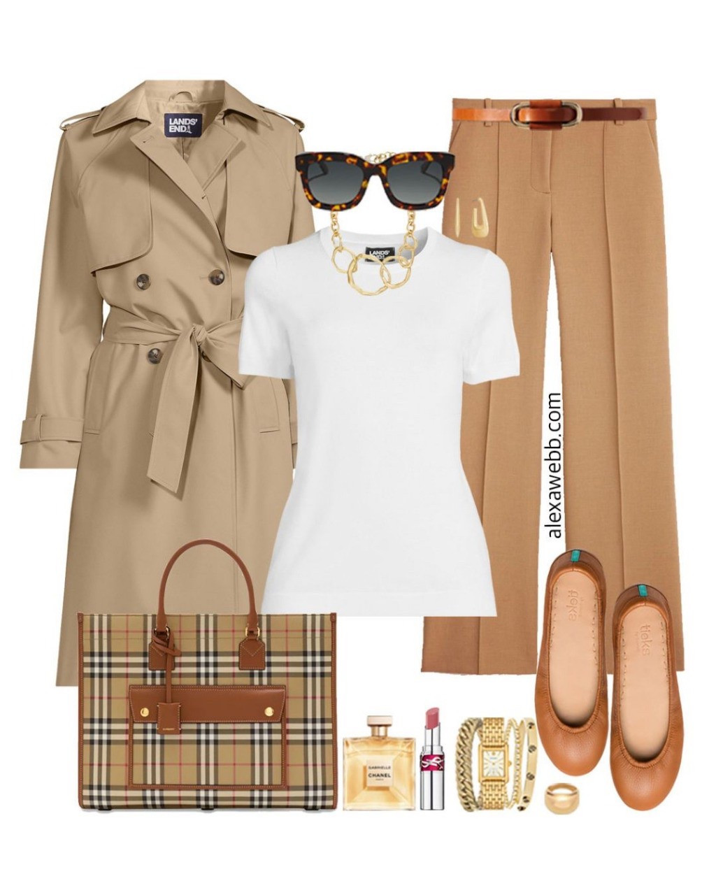 Plus Size Spring Work Capsule 2025 - Part 2 - A plus size business casual and professional work capsule wardrobe for spring. A plus size work outfit idea with camel trousers and tan flats. Alexa Webb #plussize

#LTKWorkwear #LTKPlusSize #LTKStyleTip