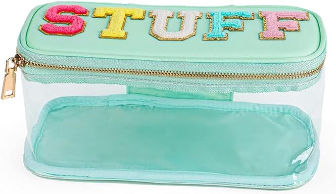 GangBan Clear Makeup Bag Organizers Multifunction Cosmetic Bags Built-in makeup mirror Hair Nail ... | Amazon (US)