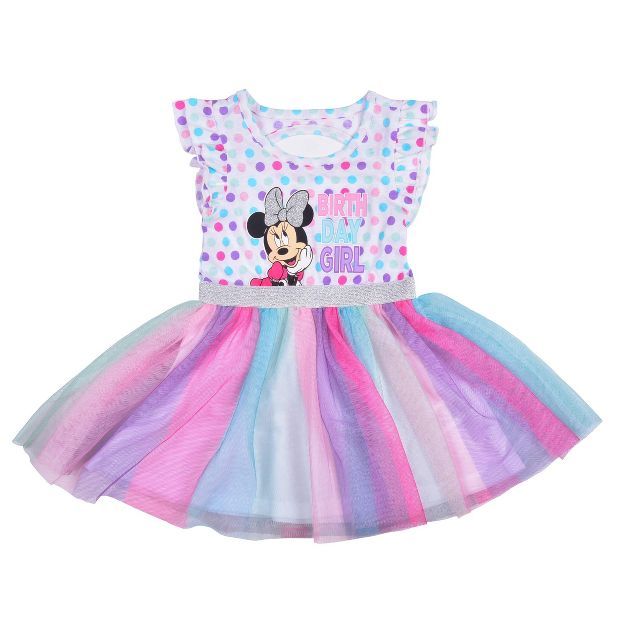 Disney Girl's Minnie Mouse Polka Dot Birthday Girl Dress and Panty Set for Toddlers | Target