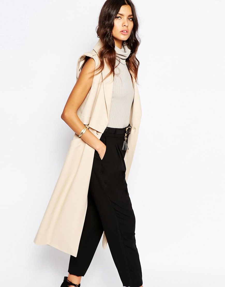 River Island Sleeveless Trench Coat | ASOS US