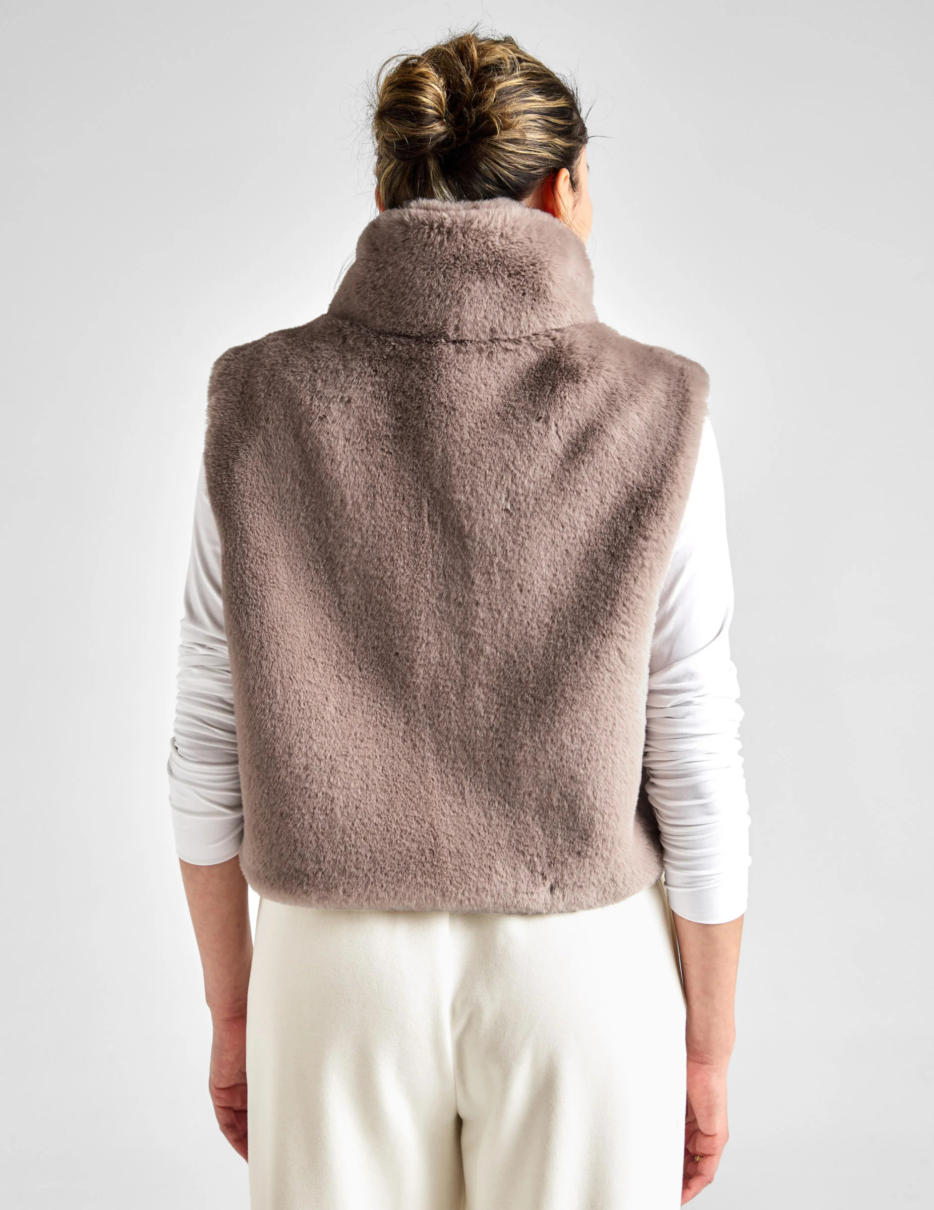 On The List Faux Fur Vest | Beyond Yoga | Beyond Yoga
