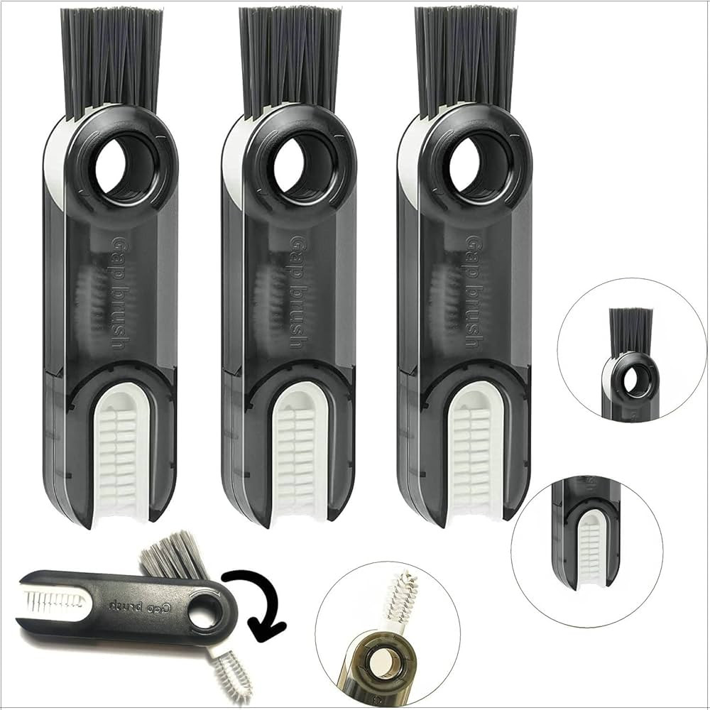 3 in 1 Cup Lid Cleaning Brush Set Multifunctional Bottle Brush Cleaner Tiny Bottle Cup Lid Brush ... | Amazon (US)