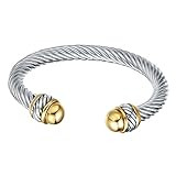 UNY Fashion Jewelry Brand Cable Wire Retro Antique Bangle Elegant Beautiful Valentine | Amazon (US)