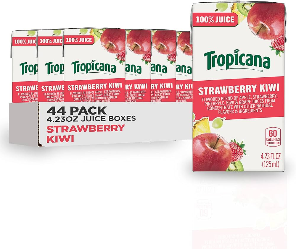 Tropicana 100% Juice Box, Kiwi Strawberry, 4.23oz (Pack of 44) | Amazon (US)