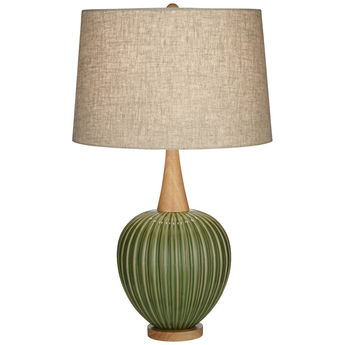 360 Lighting Sevilla 29" Tall Mid Century Modern End Table Lamp Green Ceramic Single Living Room ... | Target
