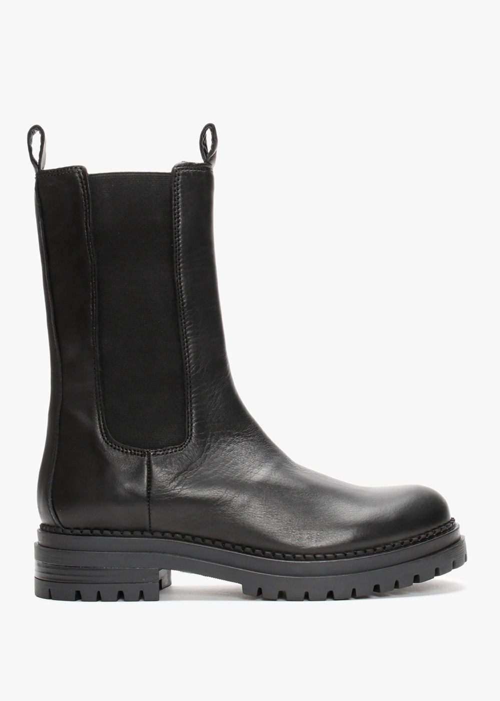 Izzie Black Leather Chelsea Calf Boots | Daniel Footwear (UK)