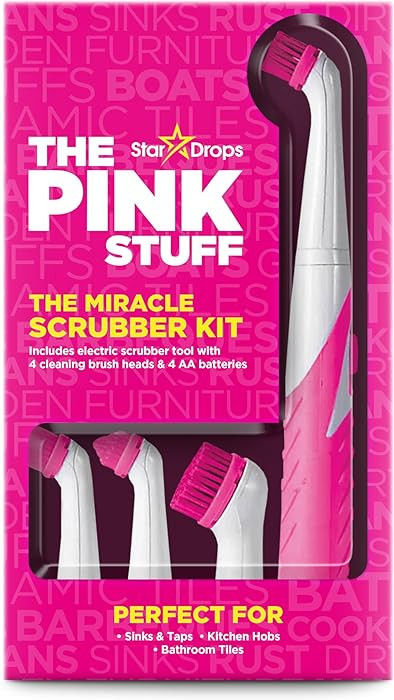 The Pink Stuff - Stardrops - The Miracle Scrubber Kit - 4 Cleaning Brush Heads | Amazon (US)