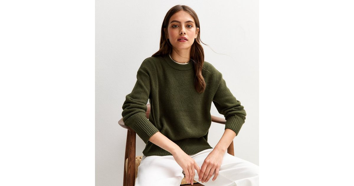 Dark Green Crew Neck Jumper | New Look | New Look (UK)