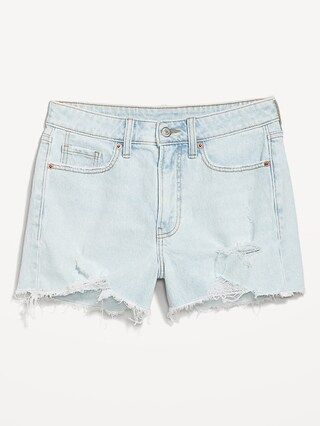 High-Waisted OG Straight Ripped Jean Shorts for Women -- 3-inch inseam | Old Navy (US)