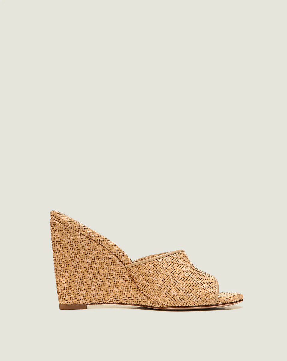 Dali Raffia Wedge Sandal | Veronica Beard