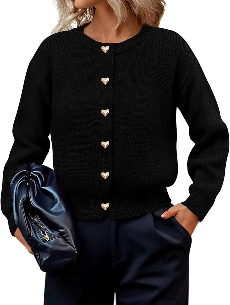 PRETTYGARDEN Cardigan for Women 2026 Fall Fashion Long Sleeve Trendy Button Down Work Office Swea... | Amazon (US)