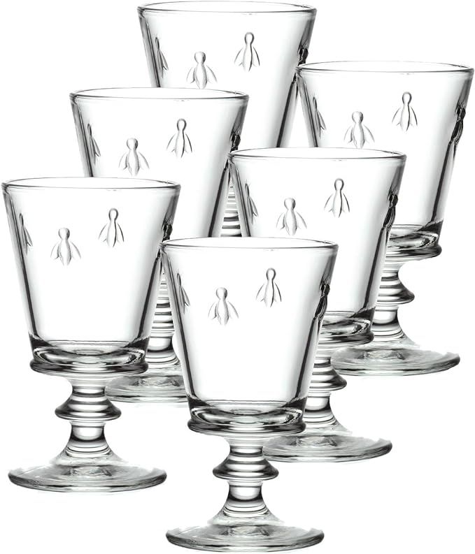 La Rochere Napoleon Bee Wine Tasting Glasses Set of 6 – 9.0 oz, Round Wine Glasses w/ The Frenc... | Amazon (US)