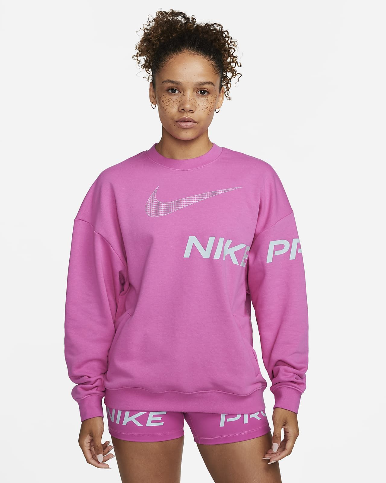 Nike Dri-FIT Get Fit Women's French Terry Graphic Crew-Neck Sweatshirt. Nike.com | Nike (US)