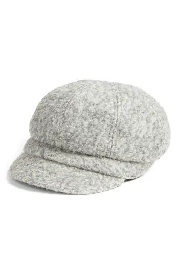 Women's August Hat Boys Are Back Boucle Newsboy Cap - Grey | Nordstrom