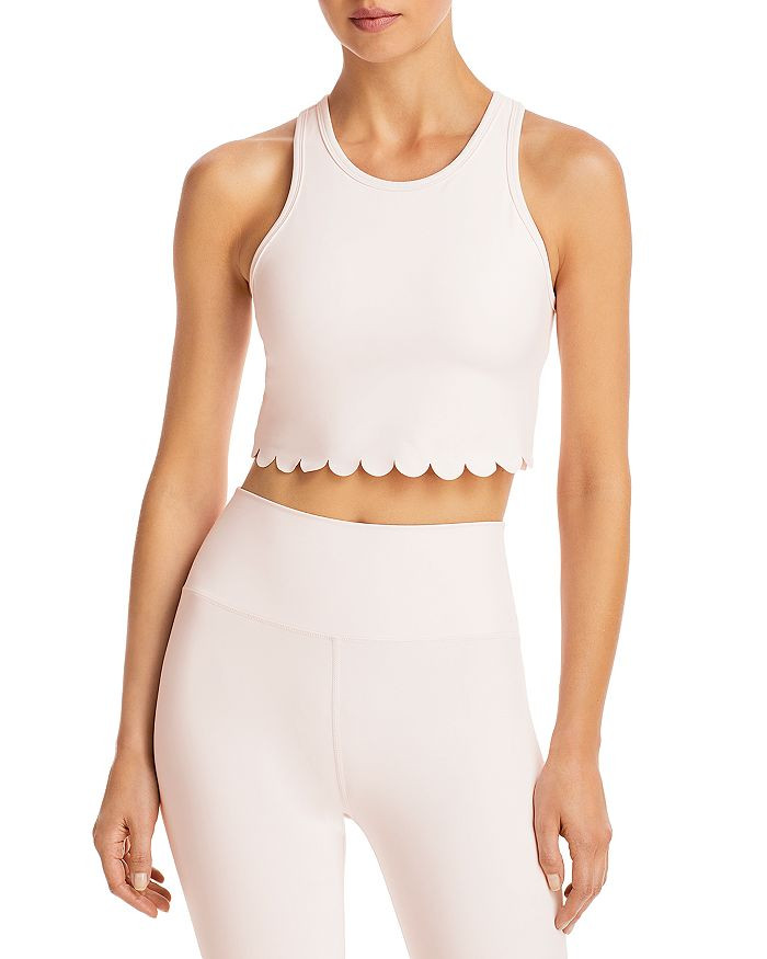 AQUA Scallop Hem Crop Top - 100% Exclusive Women - Bloomingdale's | Bloomingdale's (US)