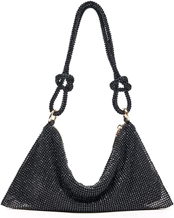 Women Rhinestone Handbag Chic Evening Purse Shiny Hobo bags | Amazon (US)