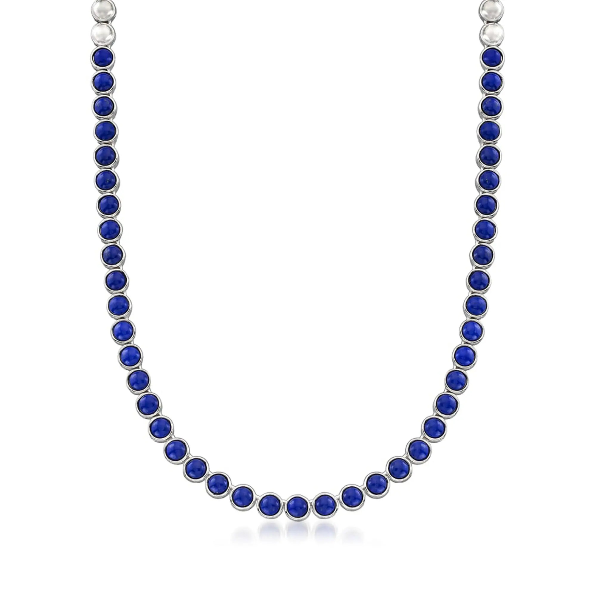 925 Sterling Silver Lapis Lazuli Necklace | Overstock