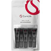 CurvLife Nail Tips Semi Solid Nail Glue 2g (5pcs) - Super Strong, Soft Glue Gel Quick Drying Adhe... | Amazon (US)