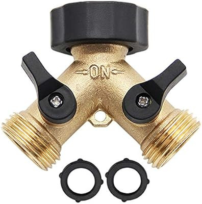 Twinkle Star Garden Hose Splitter 2 Way, Y Connector Brass Garden Hose Adapter | Amazon (US)
