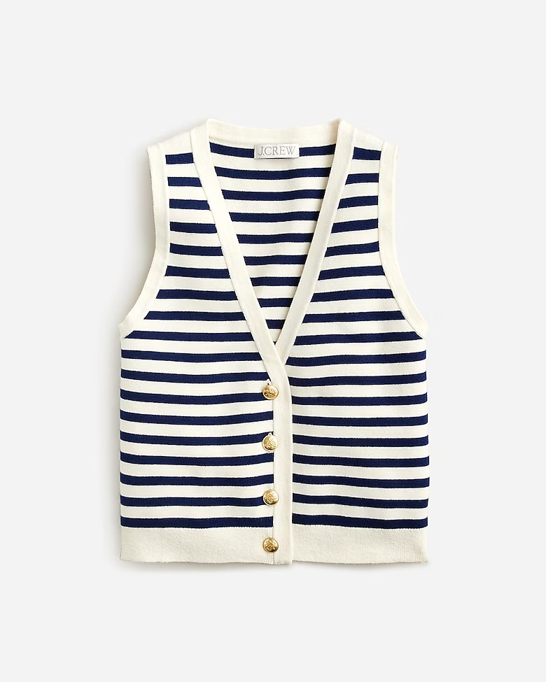 Emilie sweater-vest in stripe | J. Crew US