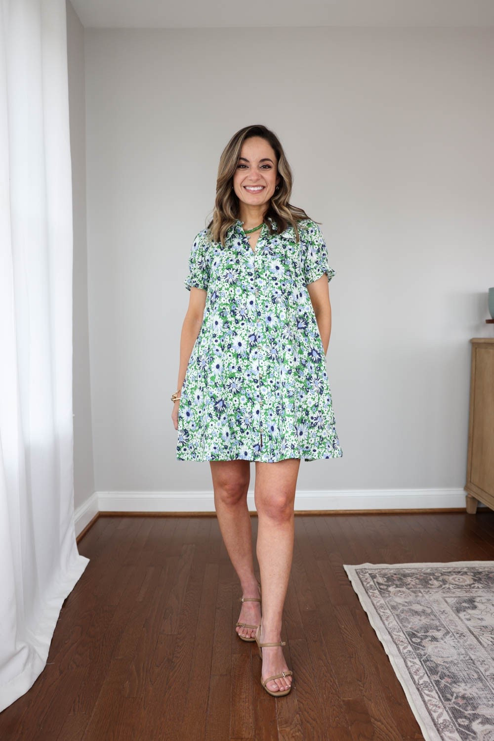 Three comfortable spring to summer dresses for petites! 

Floral dress (Anthropologie): xxs 

Shoes (LOFT): true to size - straps have a break in period 

My measurements for reference: I’m 4’10” and 105lbs. My bust, waist, and hip measurement is 32”, 24”, and 36”.