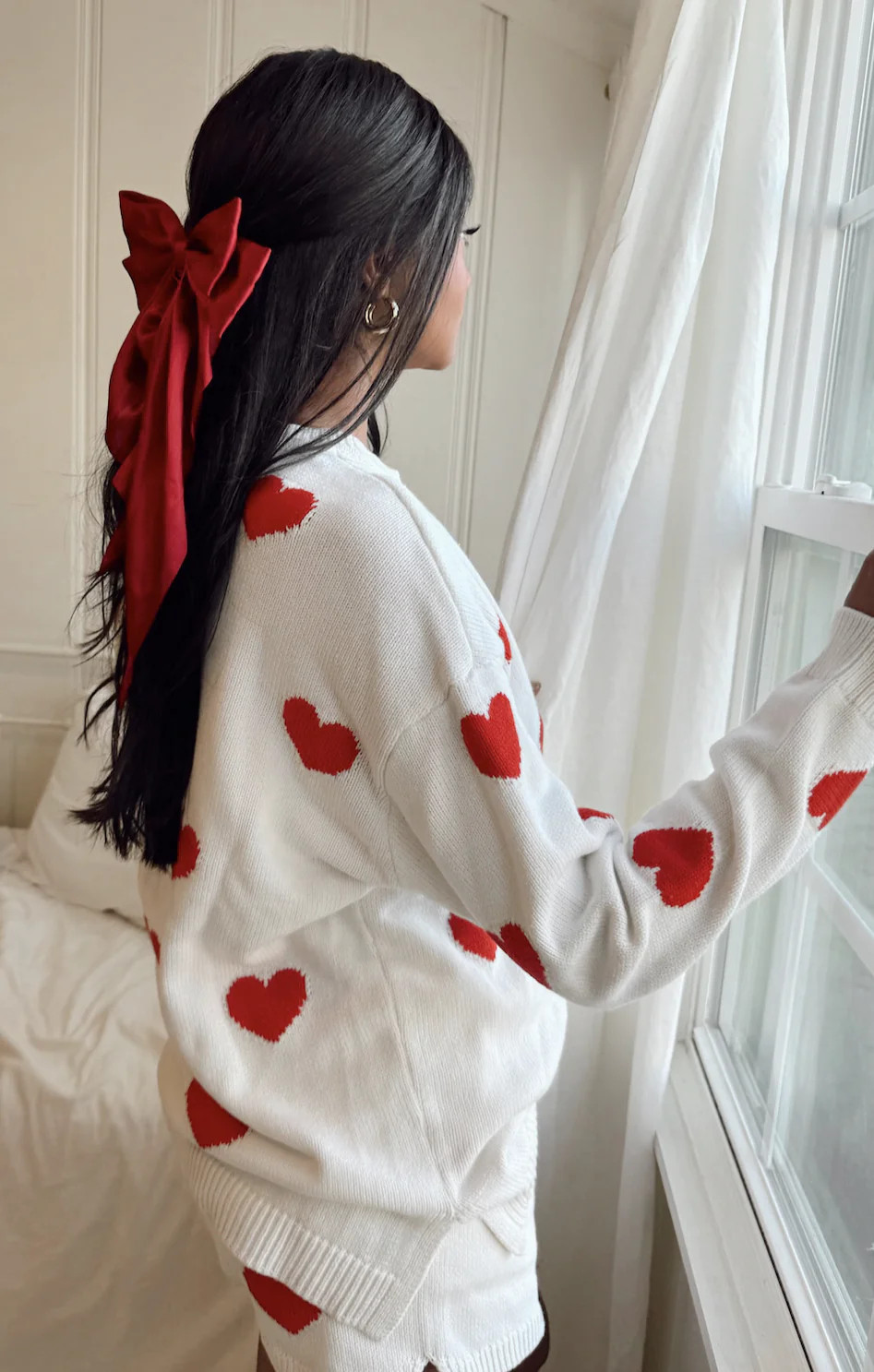 Go To Sweater ~ Tossed Heart Knit Red | Show Me Your Mumu