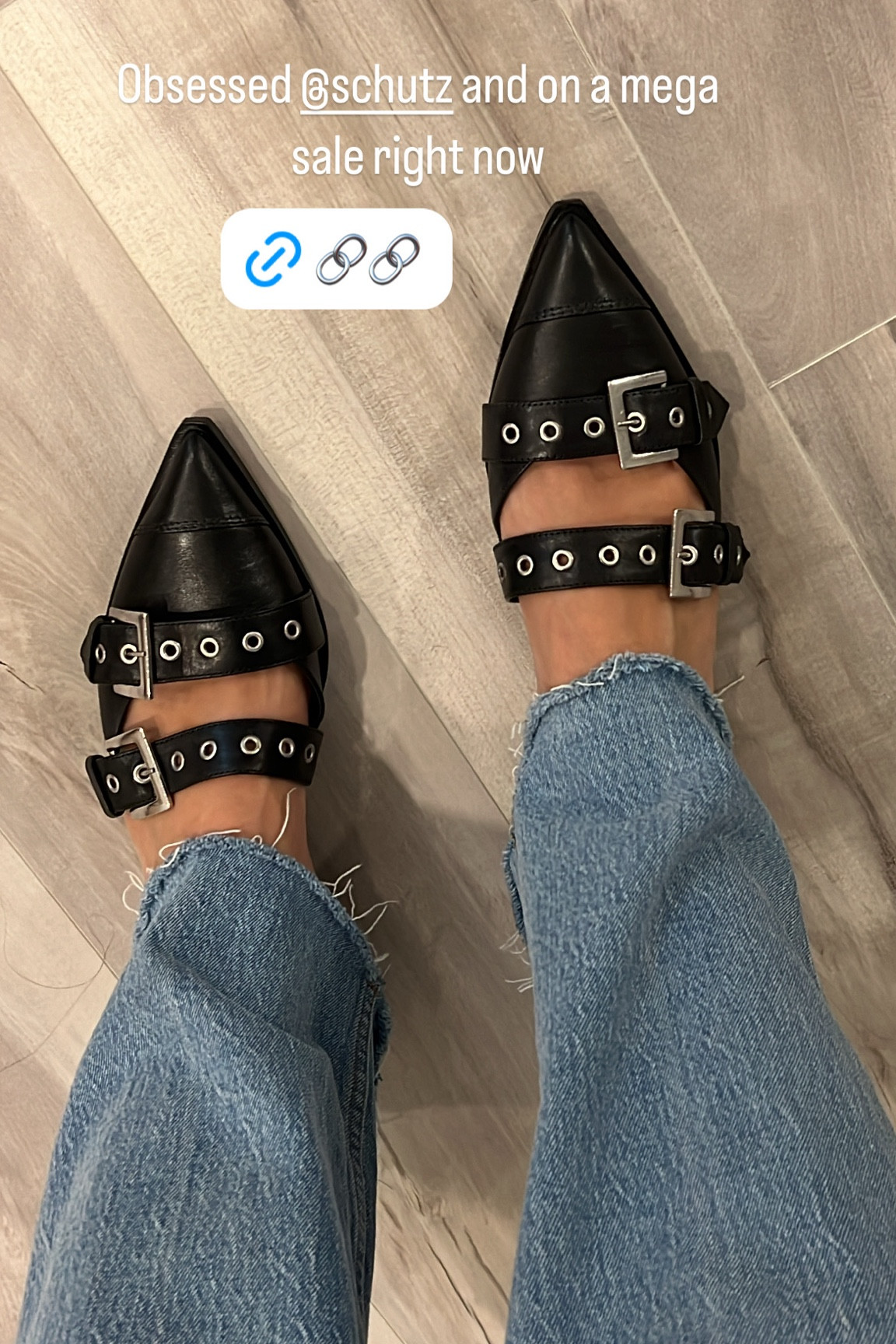 Schutz Penny Leather Flat